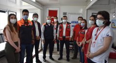 Trabzon’da mobil tırla Kovid-19’a karşı aşı uygulaması başladı