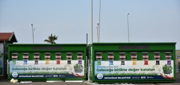 Ortahisar Belediyesi Sıfır Atık Projesi kapsamında geri dönüşüm konteynerleri yerleştirmeye başladı