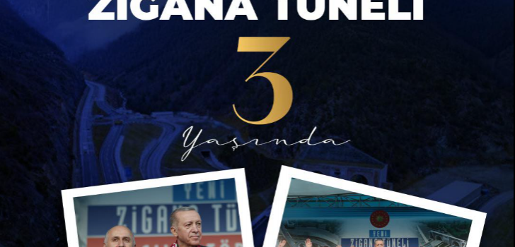 Zigana Tüneli 3 Yaşında Zigana Tüneli 3 Yaşında